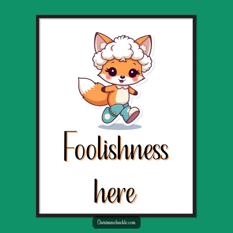 Funny Fox Clown Art Print - Joyful Character Decor for Whimsical Spaces