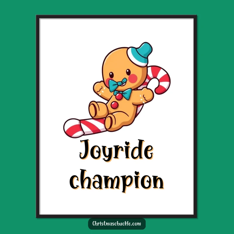Funny Gingerbread Clown Poster: Hilarious Holiday Art for Your Walls