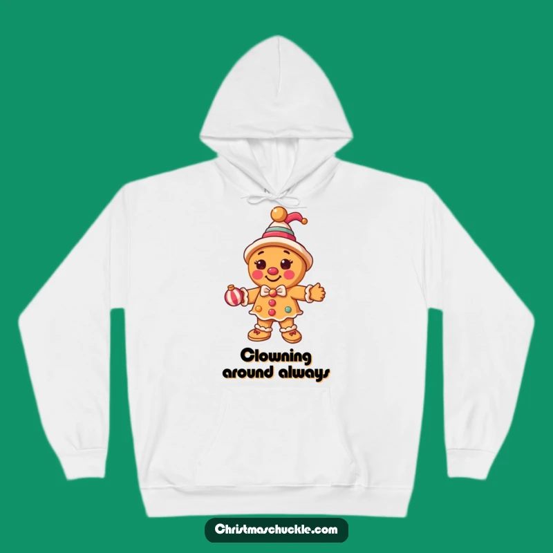 Cozy Funny Clown Gingerbread Hoodie: Warmth Meets Holiday Merriment