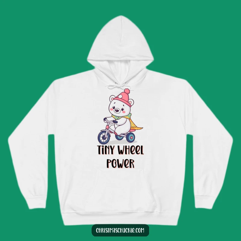 Cozy Funny Kawaii Polar Bear Clown Hoodie: Warm Hugs and Arctic Laughs