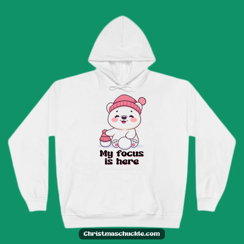 Cozy Funny Polar Bear Hoodie - Warm and Hilarious Winter Character Apparel
