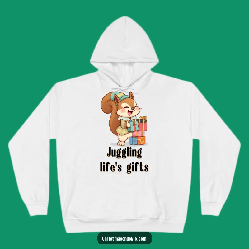 Cozy Funny Squirrel Clown Hoodie: Stay Warm with Festive Fun, Great Whimsical Funny Gift