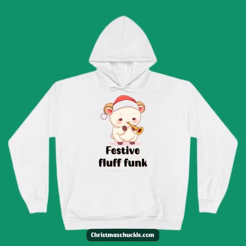 Cozy Funny Sheep Santa Trumpet Hoodie: Warmth Meets Holiday Merriment