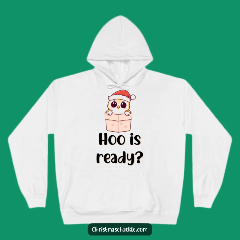 Funny Kawaii Owl Santa Hoodie - Cozy Holiday Cheer & Merriment