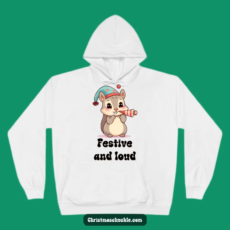 Funny Squirrel Hoodie: Cozy Fun with a Honking Clown Horn Character