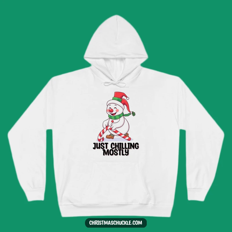 Funny Snowman Clown Hoodie: Cozy Top Hat Mishap, Ultimate Hilarious Winter Gift