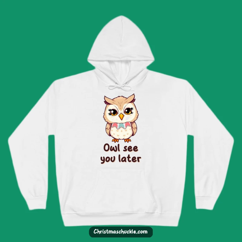 Funny Owl Clown Hoodie: Cozy Playful Wink - Warm & Wise Gift