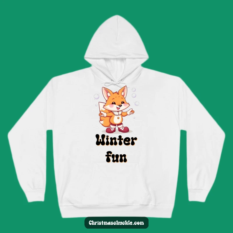 Funny Clown Fox Hoodie: Cozy Up with Hilarious Juggling Snowballs Warmth