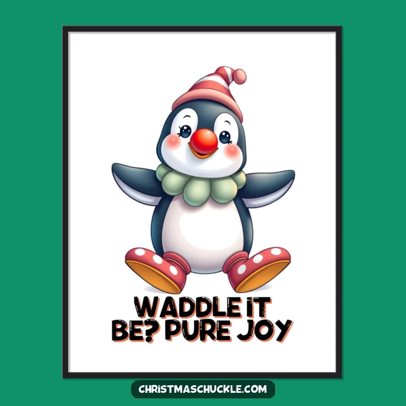Free Printable Penguin Clown Wall Art: Funny Downloadable Decor for Any Room!