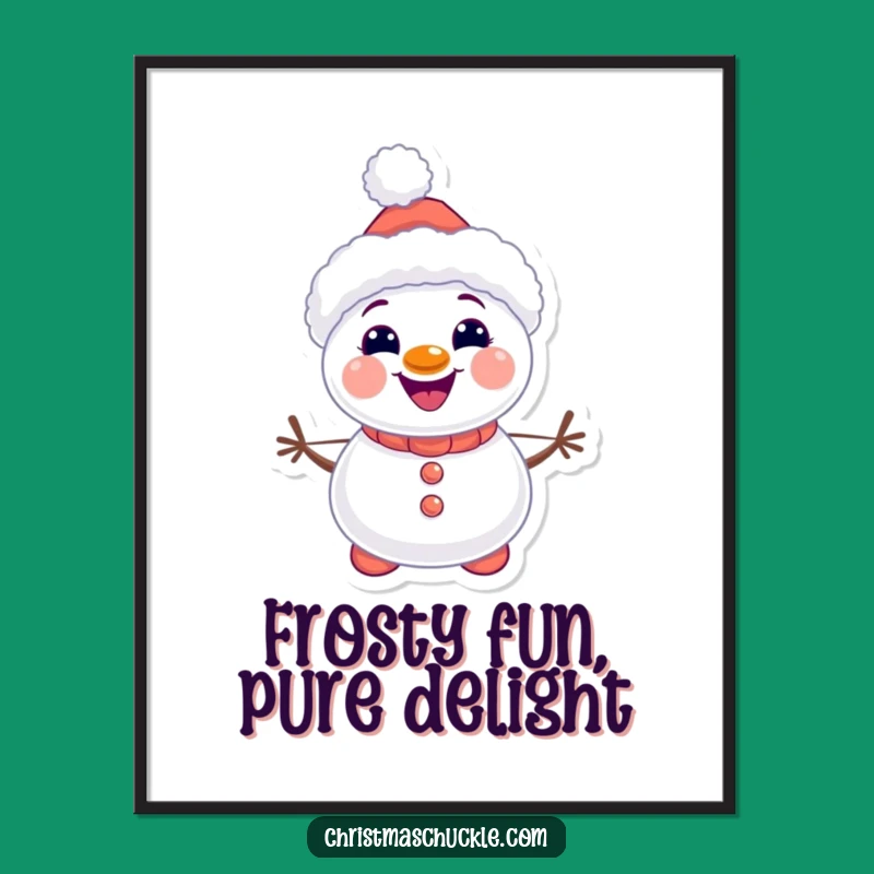 Free Printable Snowman Clown Wall Art: Kawaii Downloadable Decor for Winter Vibes!