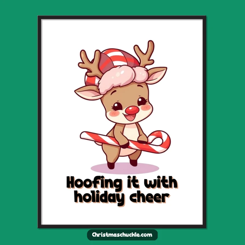 Free Printable Wall Art: Funny Reindeer Clown, Comical Chaos, Quirky Downloadable Decor