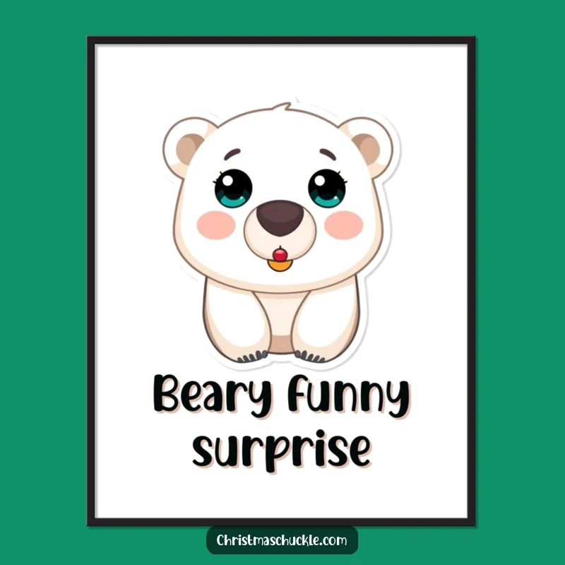 Free Printable Wall Art: Surprised Clown Bear, Quirky Downloadable Decor for a Laugh