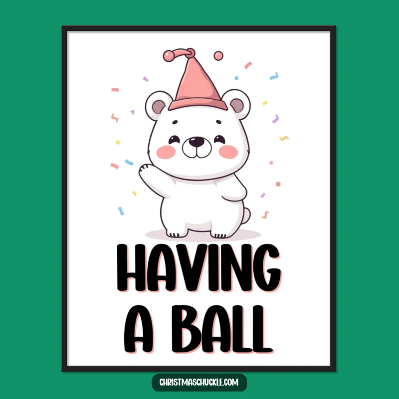 Funny Free Printable Wall Art: Jester Polar Bear Party Decor - Hilarious Downloadable Art