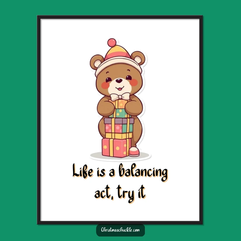 Free Printable Bear Clown Art - Whimsical Downloadable Decor for Playful Homes