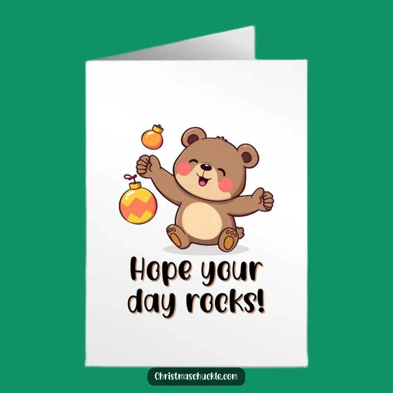 Free Printable Birthday Card: Clumsy Juggling Bear, LOL Downloadable Gift