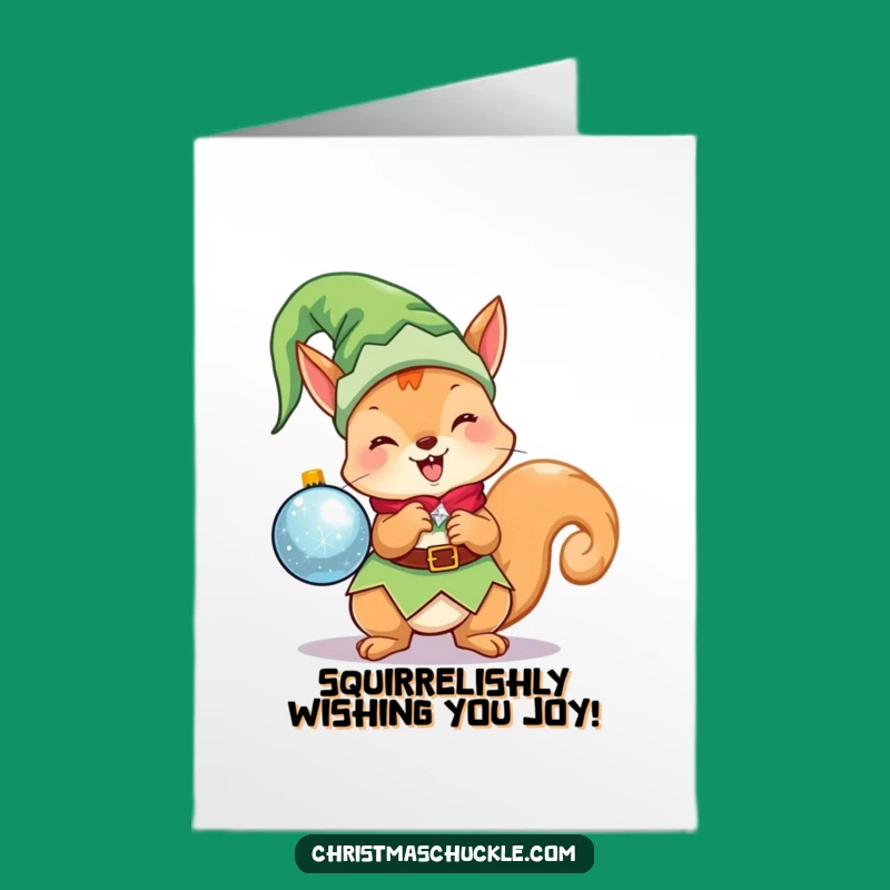 Free Printable Birthday Card: Funny Elf Squirrel DIY Gift Downloadable