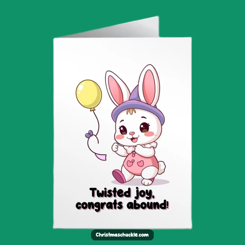 Free Printable Bunny Clown Congratulations Card: Funny Downloadable for Any Achievement