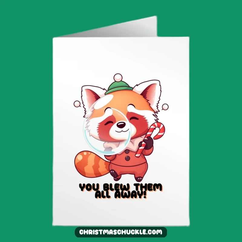Free Printable Funny Red Panda Clown Congratulations Card - Downloadable Popping Success!