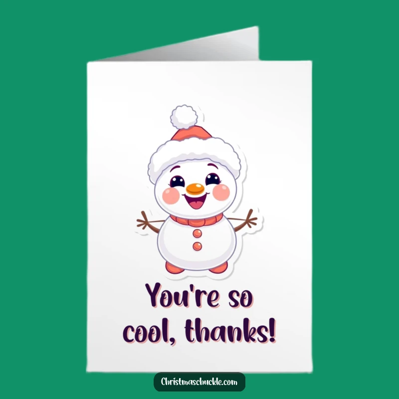 Free Printable Snowman Clown Thank You Card: Kawaii Downloadable Appreciation!
