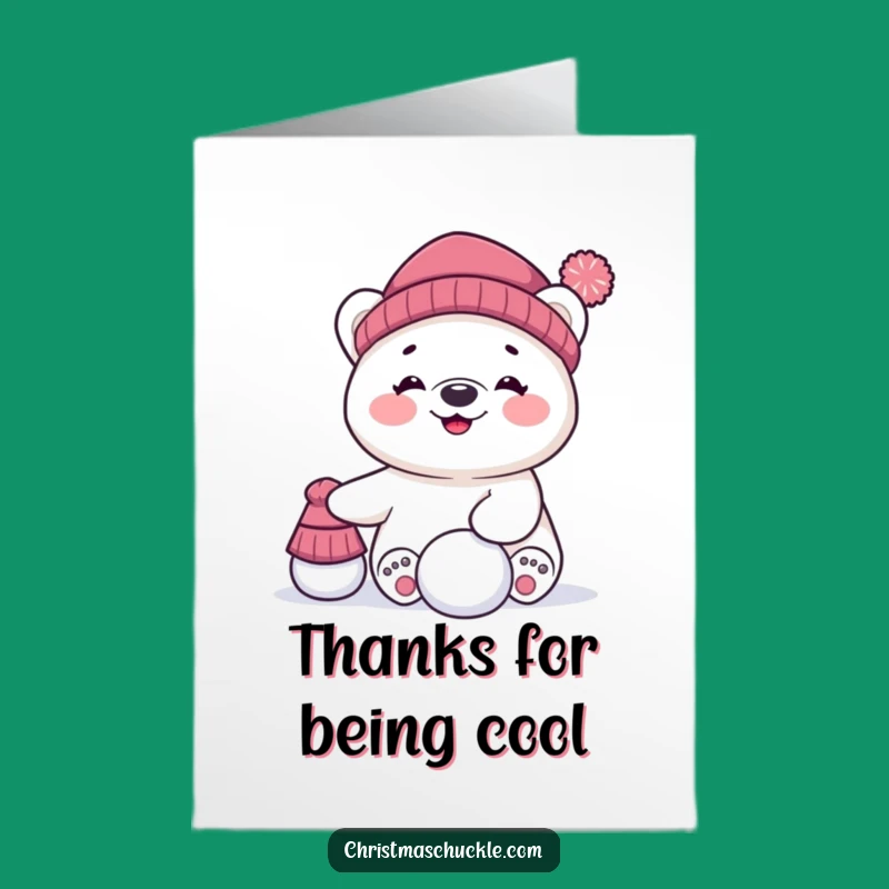 Free Printable Thank You Card: Giggling Polar Bear Appreciation - Funny Downloadable Gift