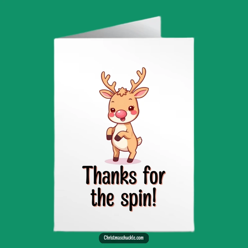 Reindeer Cartwheel Thank You Card: Free Printable Gratitude Gift