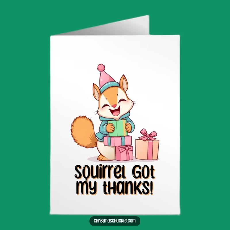 Free Printable Thank You Card: Squirrel Clown Gifts, Humorous Downloadable Gratitude