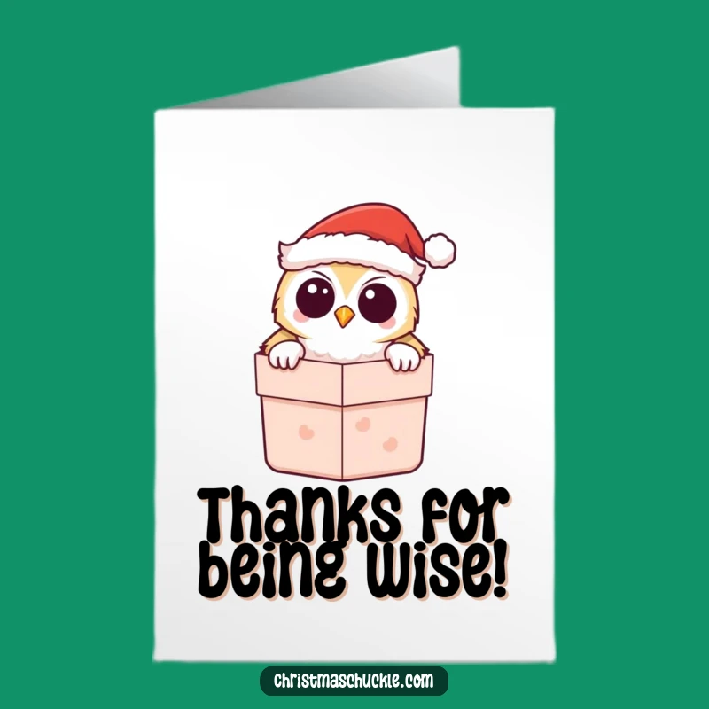 Free Printable Owl Thank You Card: Sweet Santa Owl Thanks for a Thoughtful Downloadable Gift!