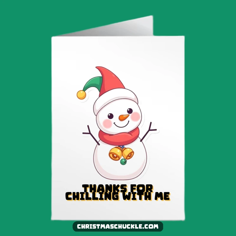 Free Printable Thank You Card: Jester Snowman, Heartfelt & Hilarious Downloadable Gift