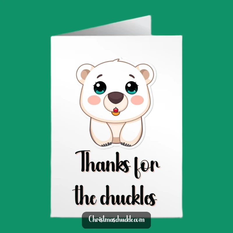 Free Printable Thank You Card: Clown Bear, Comical Downloadable Gift of Gratitude