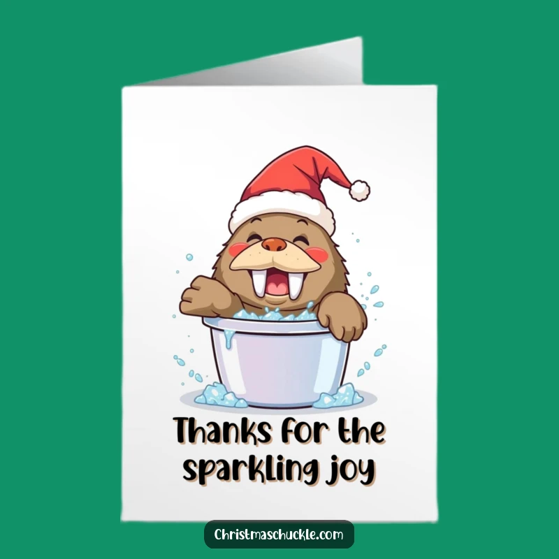 Free Printable Thank You Card: Walrus Clown Sparkle - Fun Downloadable Gratitude