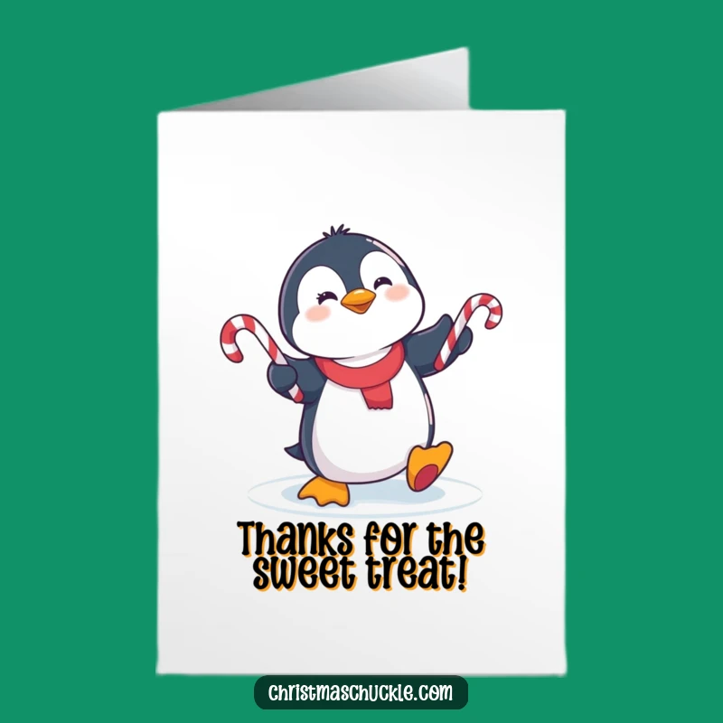 Free Printable Thank You Card: Penguin's Sweet Thanks - Funny Downloadable