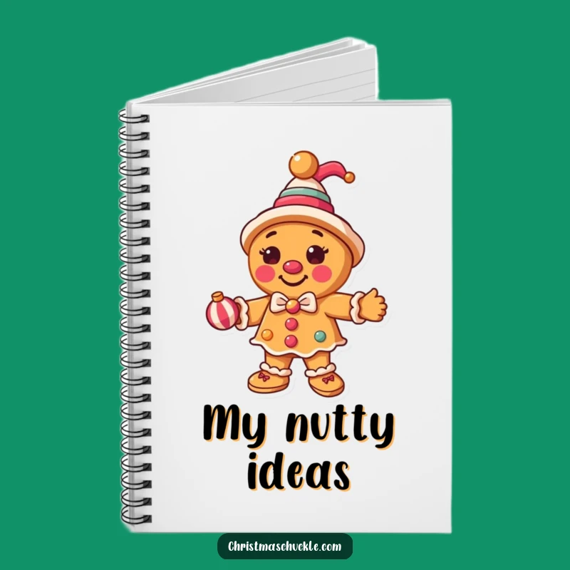 Funny Clown Gingerbread Notebook: Jot Down Notes with Holiday Fun