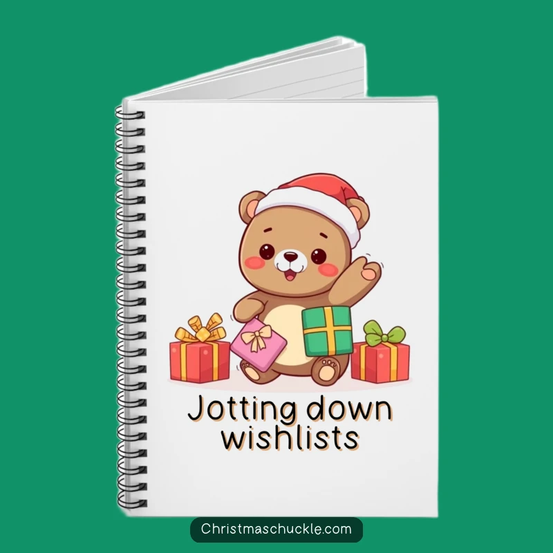 Funny Kawaii Bear Santa Notebook: Holiday Ideas - Great Funny Gift!