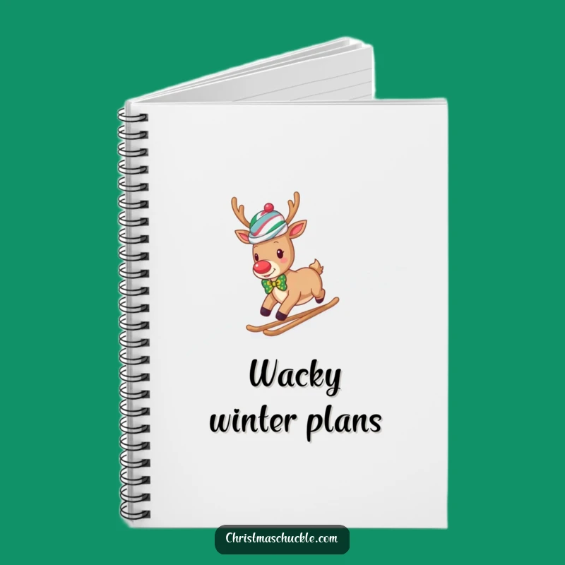 Funny Reindeer Clown Notebook: Hilarious Snowy Hill Jotting for Creative Ideas