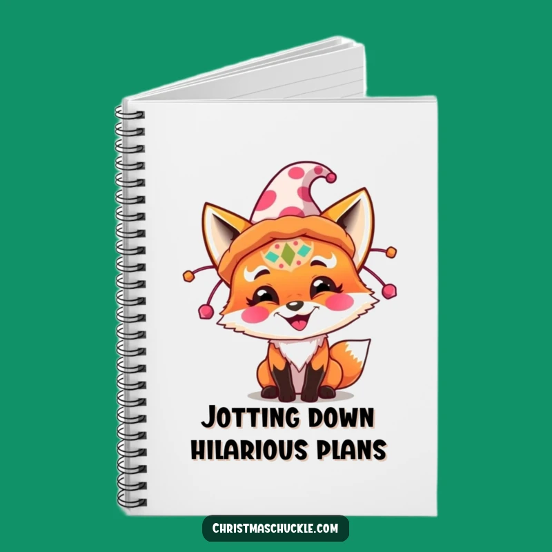 Funny Clown Fox Hat Notebook - Hilarious Journal for Creative Ideas