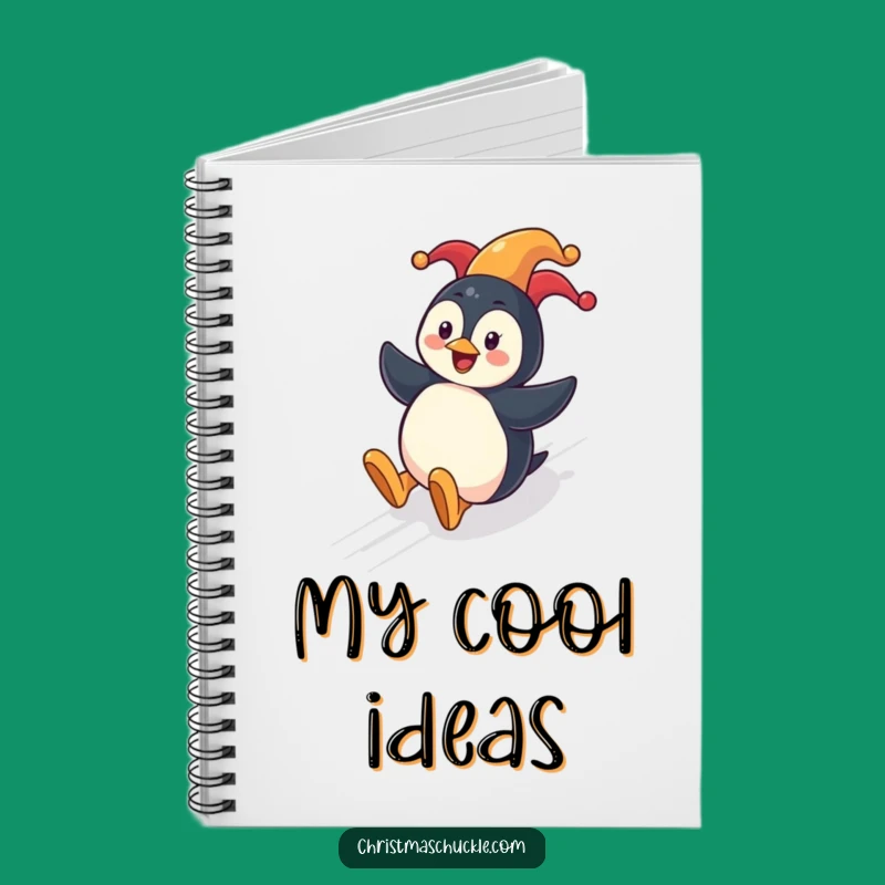 Funny Penguin Clown Notebook: Journal Your Winter Adventures, Inspiring Festive Funny Gift