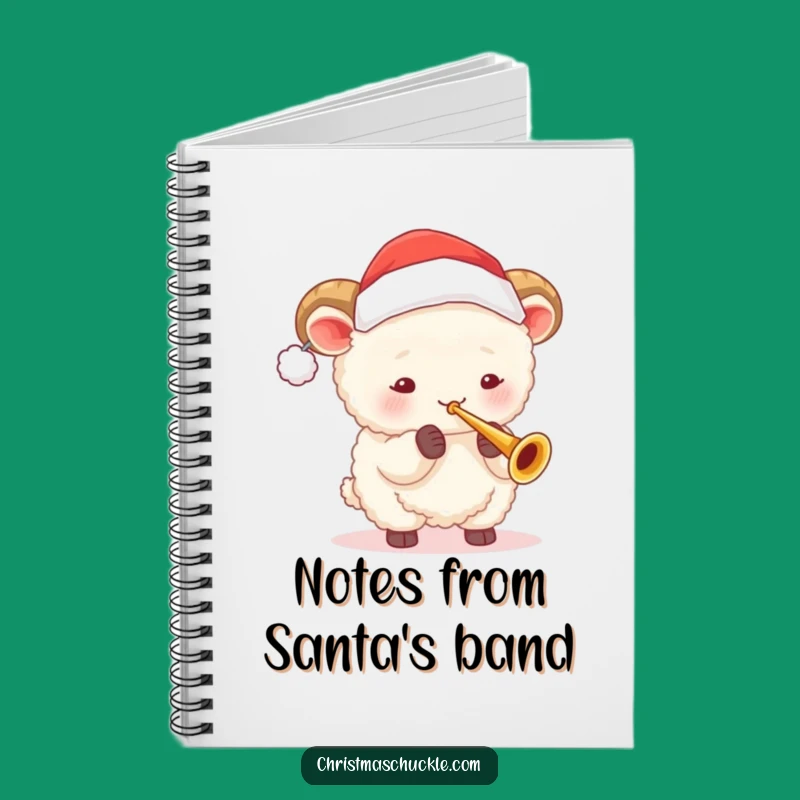 Funny Sheep Santa Trumpet Notebook: Jot Down Ideas with Festive Fun