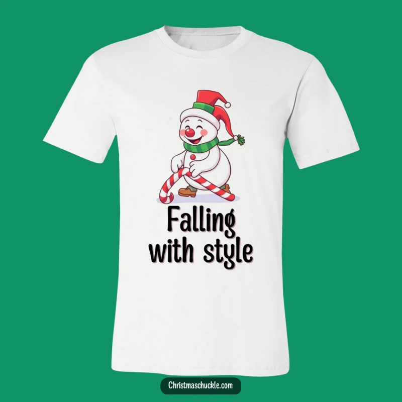 Funny Snowman Clown T-Shirt: Festive Top Hat Mishap, Hilarious Gift for Holiday Lovers