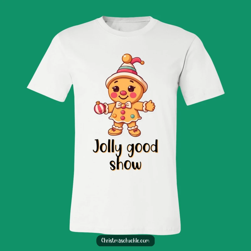 Funny Clown Gingerbread T-Shirt: Wear Your Holiday Circus Spirit
