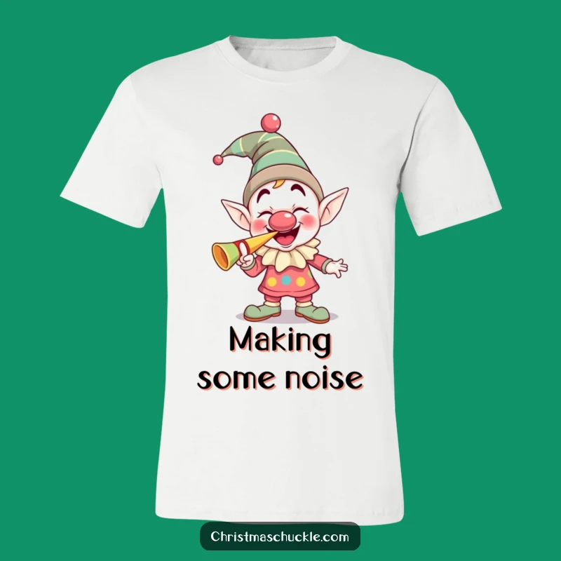 Funny Elf Clown T-Shirt: Giggling Horn Blow, Hilarious Party Apparel Gift