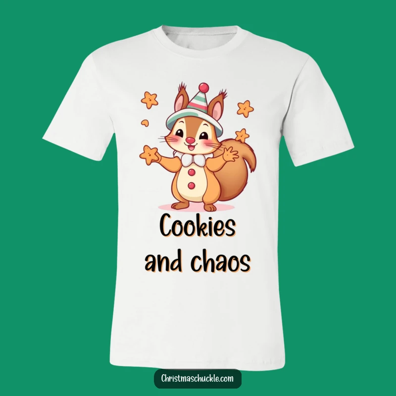 Funny Squirrel Clown Cookies T-Shirt - Comical Juggler Tee for Fun