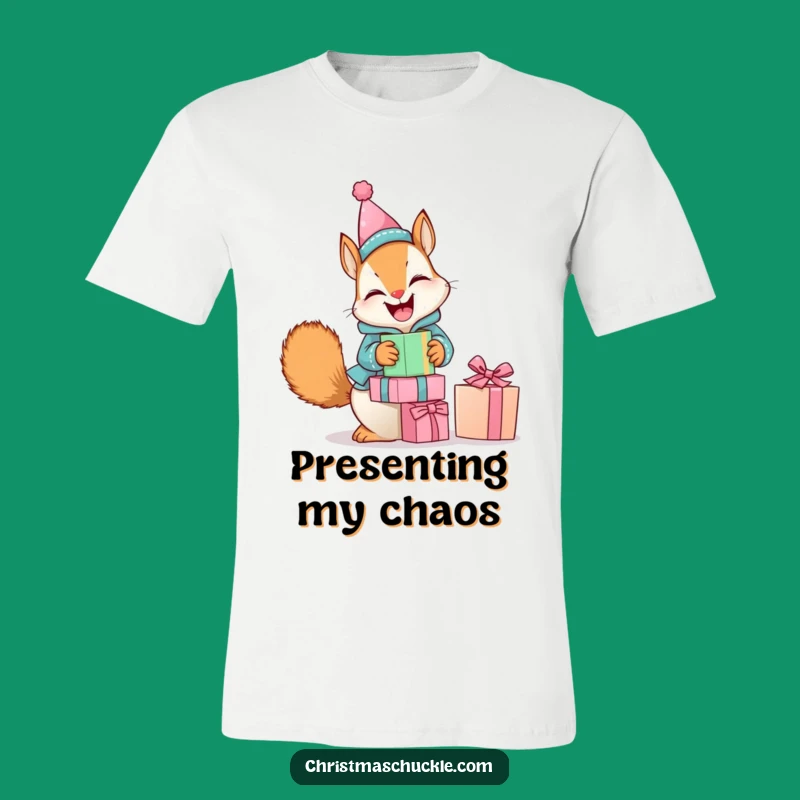 Funny Squirrel Clown T-Shirt: Giggling Present Balancer - Whimsical Tee Gift