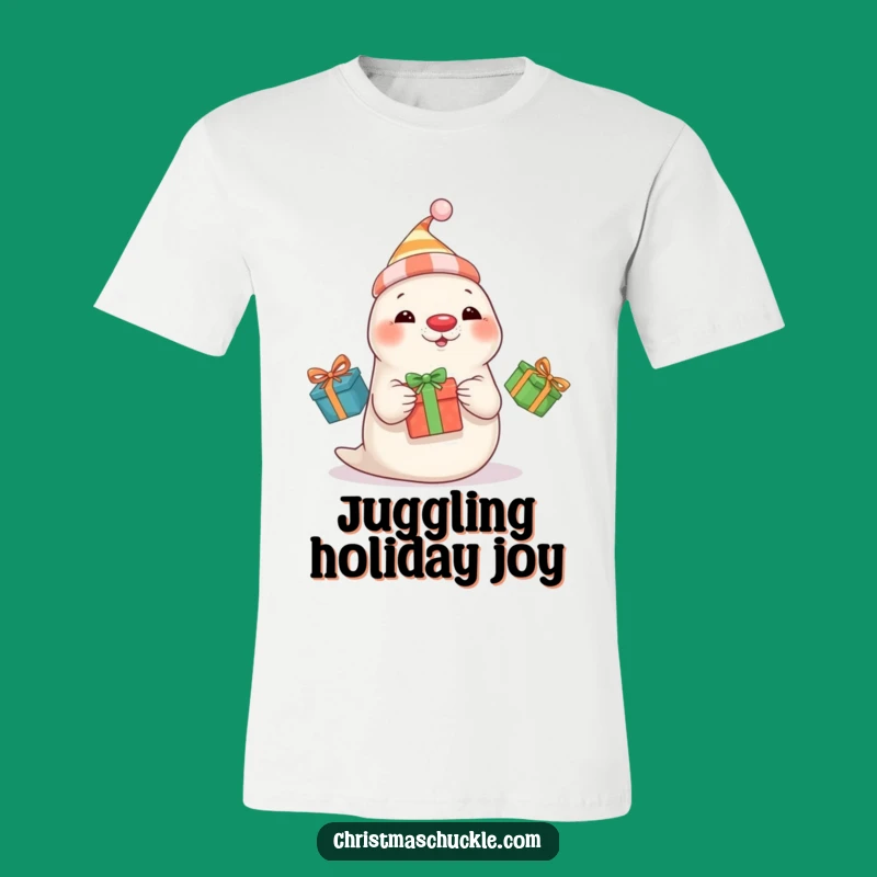 Funny Seal Clown T-Shirt: Hilarious Juggling Presents Design for Comedic Apparel