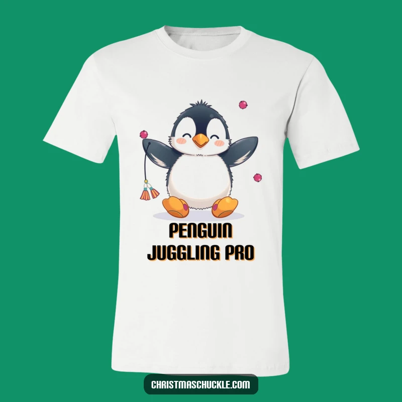 Funny Penguin Juggling T-Shirt - Clown Style Circus Tee, Perfect Funny Gift for Kids