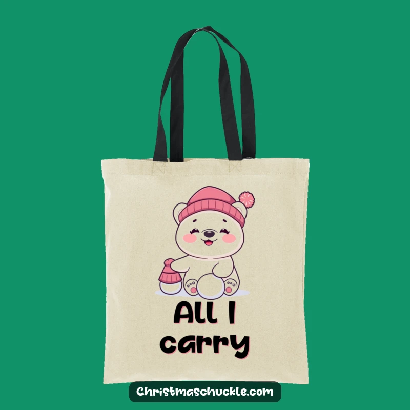 Funny Polar Bear Market Tote - Chic and Hilarious Carry-All Bag