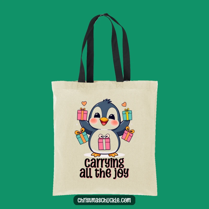 Funny Penguin Juggling Tote Bag: Carry Your Gifts with Flair