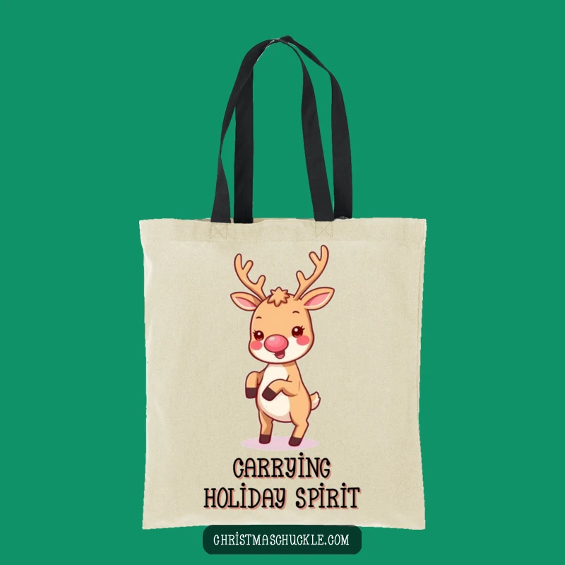 Funny Kawaii Clown Reindeer Tote Bag - Carry Your Holiday Spirit!