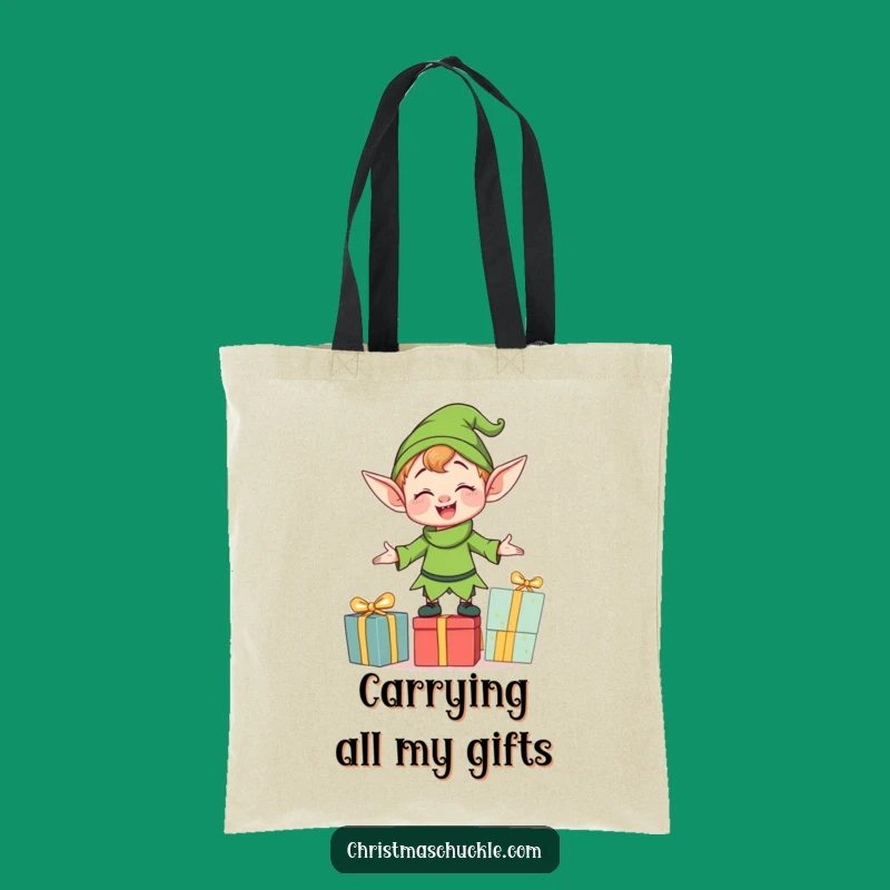 Funny Clumsy Elf Tote Bag - Carry Your Gifts with Gusto!