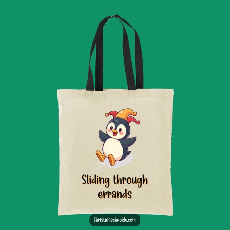 Funny Penguin Clown Tote Bag: Carry Your Winter Cheer, Chic Festive Funny Gift