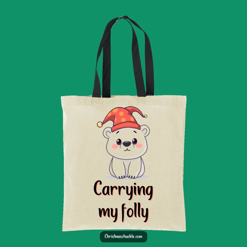 Funny Polar Bear Jester Tote Bag - Carry Your Humor Everywhere!